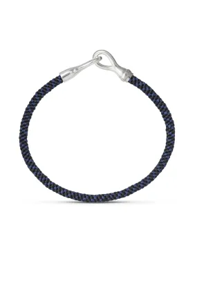 Ole Lynggaard Life Sterling Silver Midnight Blue Rope Bracelet | 21 cm