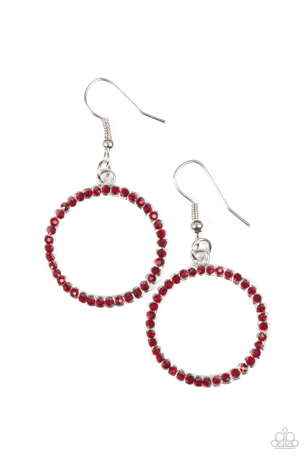 Paparazzi Earring ~ Champagne Chic- Red