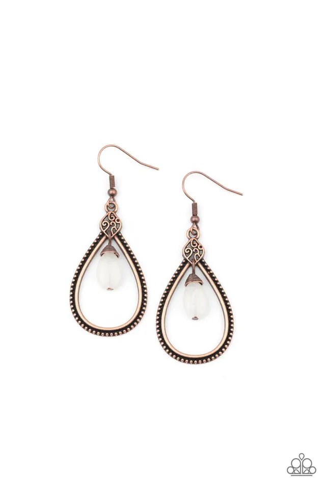 Paparazzi Earring ~ Ill Believe It ZEN I See It - Copper