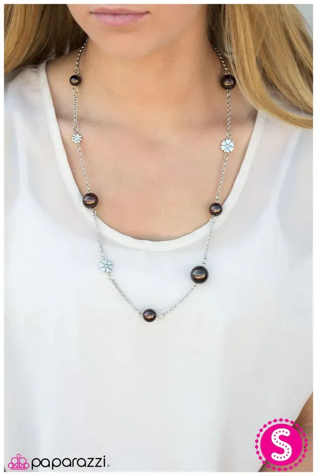 Paparazzi Necklace ~ Living The Charmed Life - Brown