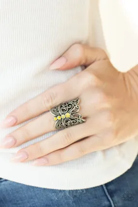 Paparazzi Ring ~ Butterfly Bling - Yellow