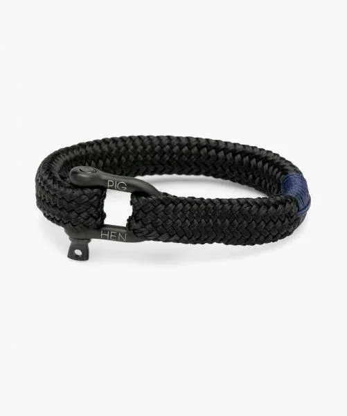 Pig & Hen - Gorgeous George Rope Bracelet - Black/Black