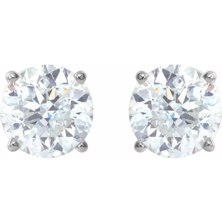 Platinum 6 mm Stuller Lab-Grown Moissanite Stud Earrings