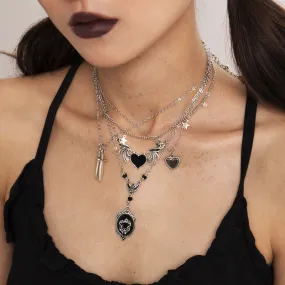 Punk in darkness necklace set 5 pcs