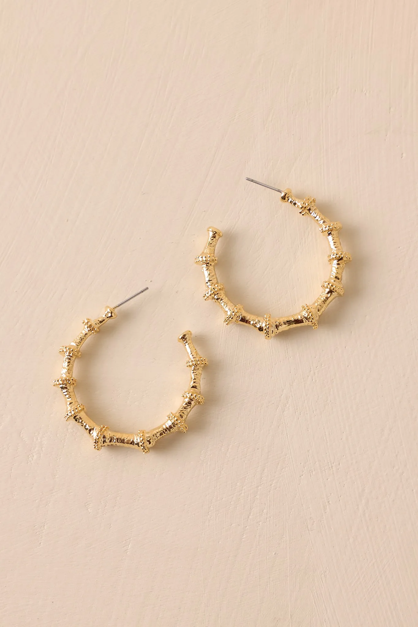 Radiance Refined Textured Gold Hoop Earrings