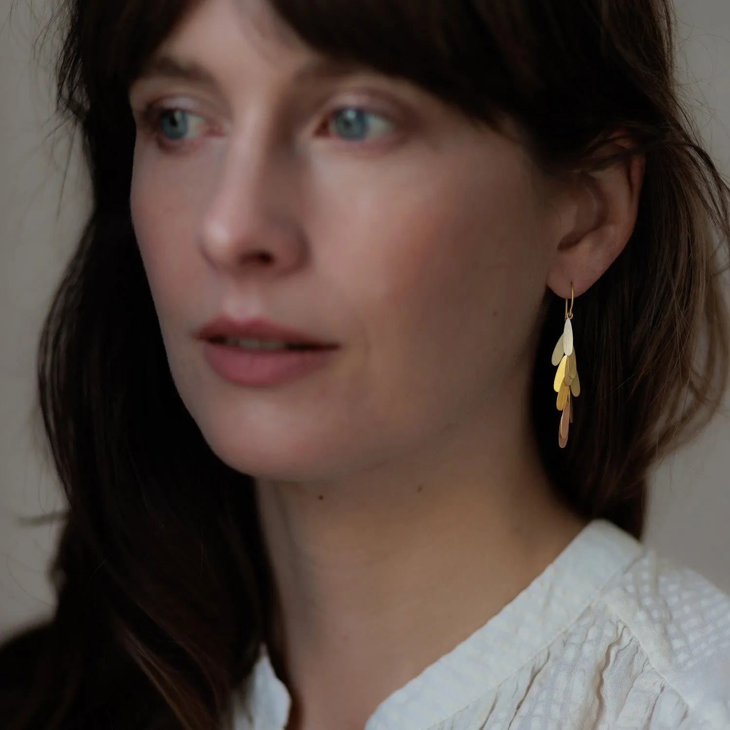 Rainbow Long Daisy Earrings