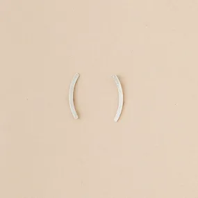 Refined Earring Collection - Comet Curve/Sterling Silver