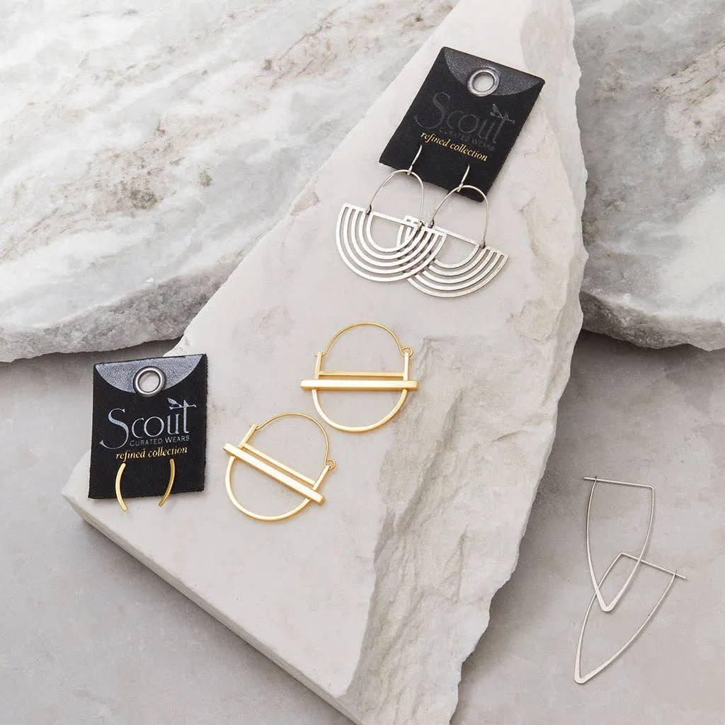 Refined Earring Collection - Comet Curve/Sterling Silver