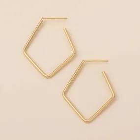 Refined Earring Collection - Orion Diamond Hoop/Gold Vermeil