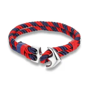 Saint-Tropez Anchor Striped Rope Bracelet