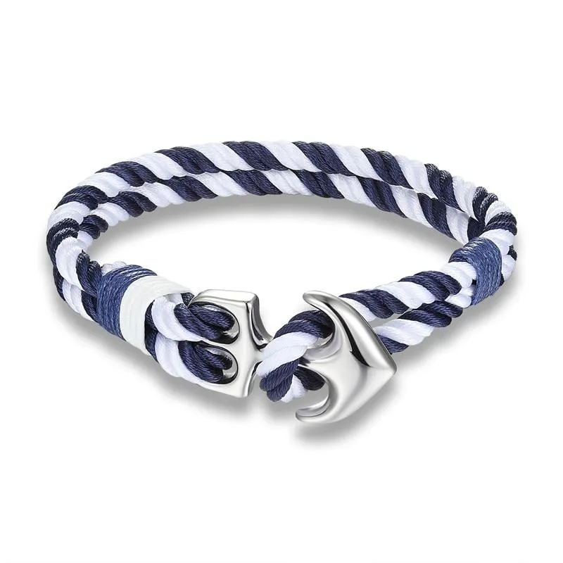 Saint-Tropez Anchor Striped Rope Bracelet