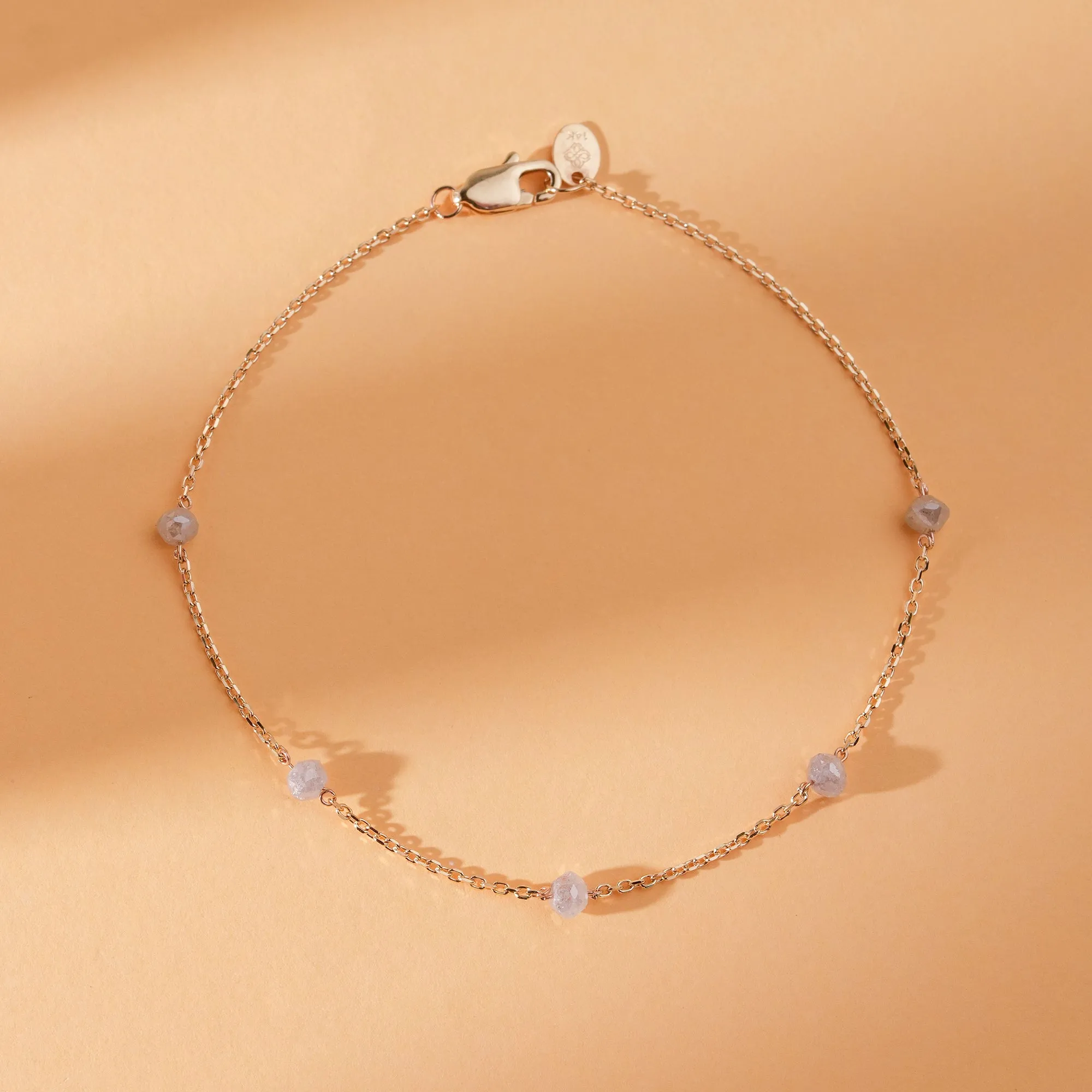 Salt & Pepper Diamond Station Bracelet, Allie