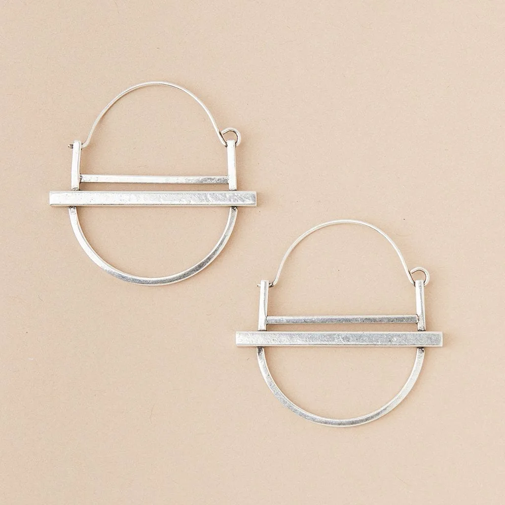 Scout Refined Earring Collection - Saturn Hoop/ Sterling Silver