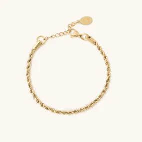 Skinny Rope Bracelet {Waterproof}: Gold