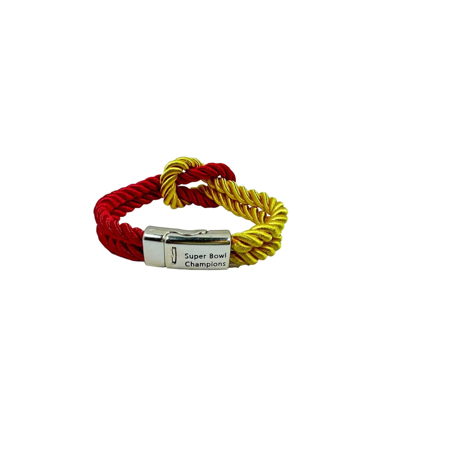 The Original Love Knot Satin Rope Bracelet- Red and Gold