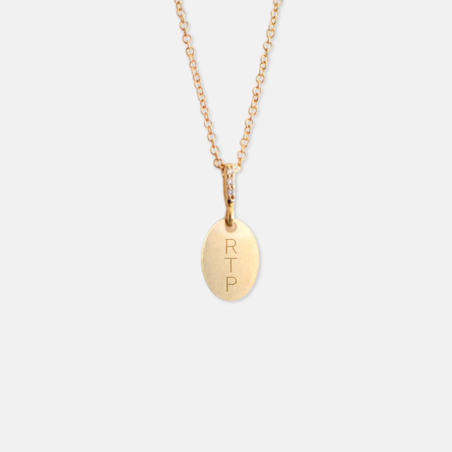 The Petite Oval Tag Necklace