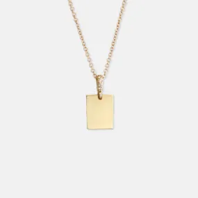 The Petite Rectangle Tag Necklace